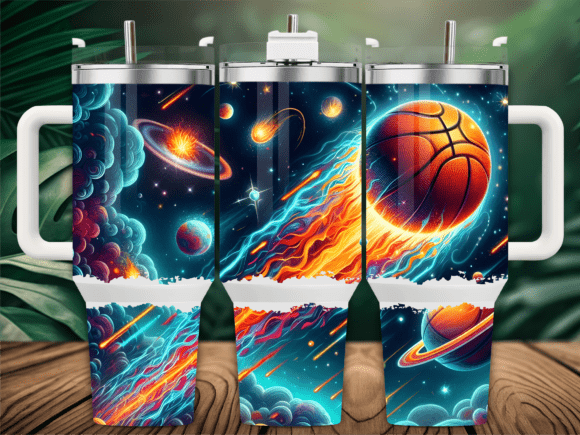 Basketball Shooting Stars 40oz Tumbler Graphics