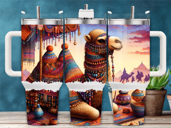 Boho Camel Tumbler Wraps & Graphics