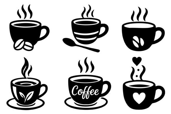 Coffee Cup Silhouette SVG PNG Clipart