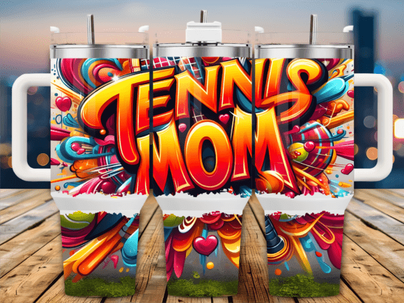 Graffiti Urban Tennis Mom Graphics & Tumbler Wraps