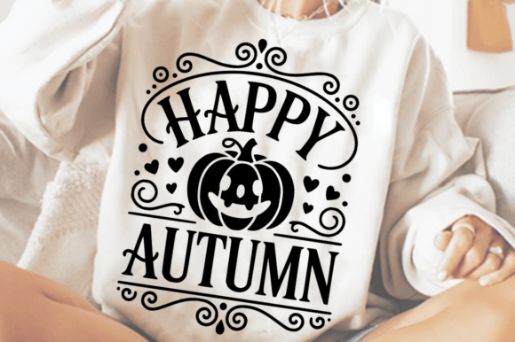 Happy Autumn SVG Design: Graphics for T-Shirt Designs