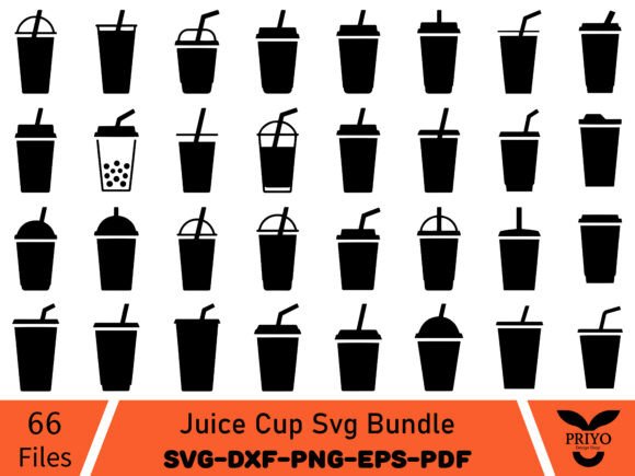 Juice Cup Svg Bundle: Graphics and Illustrations for Branding