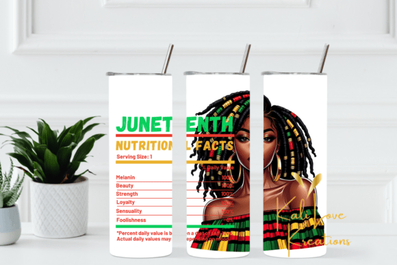 Juneteenth Nutrition Facts Black Woman Graphics