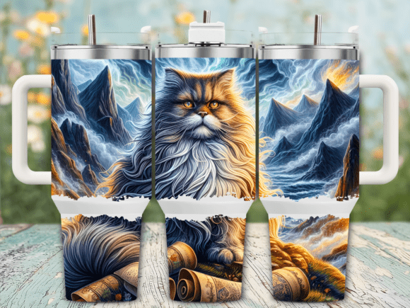 Mountain Cat Golden Eyes Tumbler Wraps & Graphics