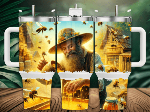 Vintage Beekeeper Graphics for Tumbler Wraps