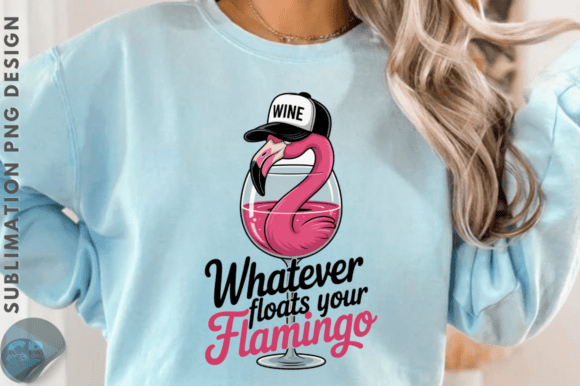 Wine Whatever Floats Your Flamingo Subli: Graphics for Local Branding